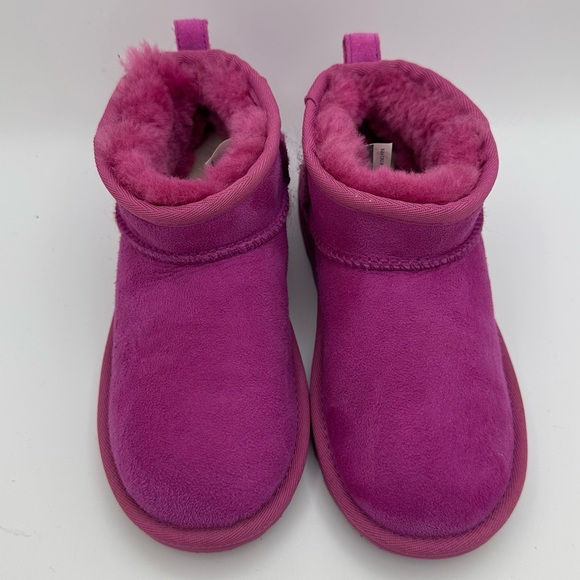 UGG Classic Ultra Mini Suede Boots Size 1 Sunburst - Picture 6 of 9